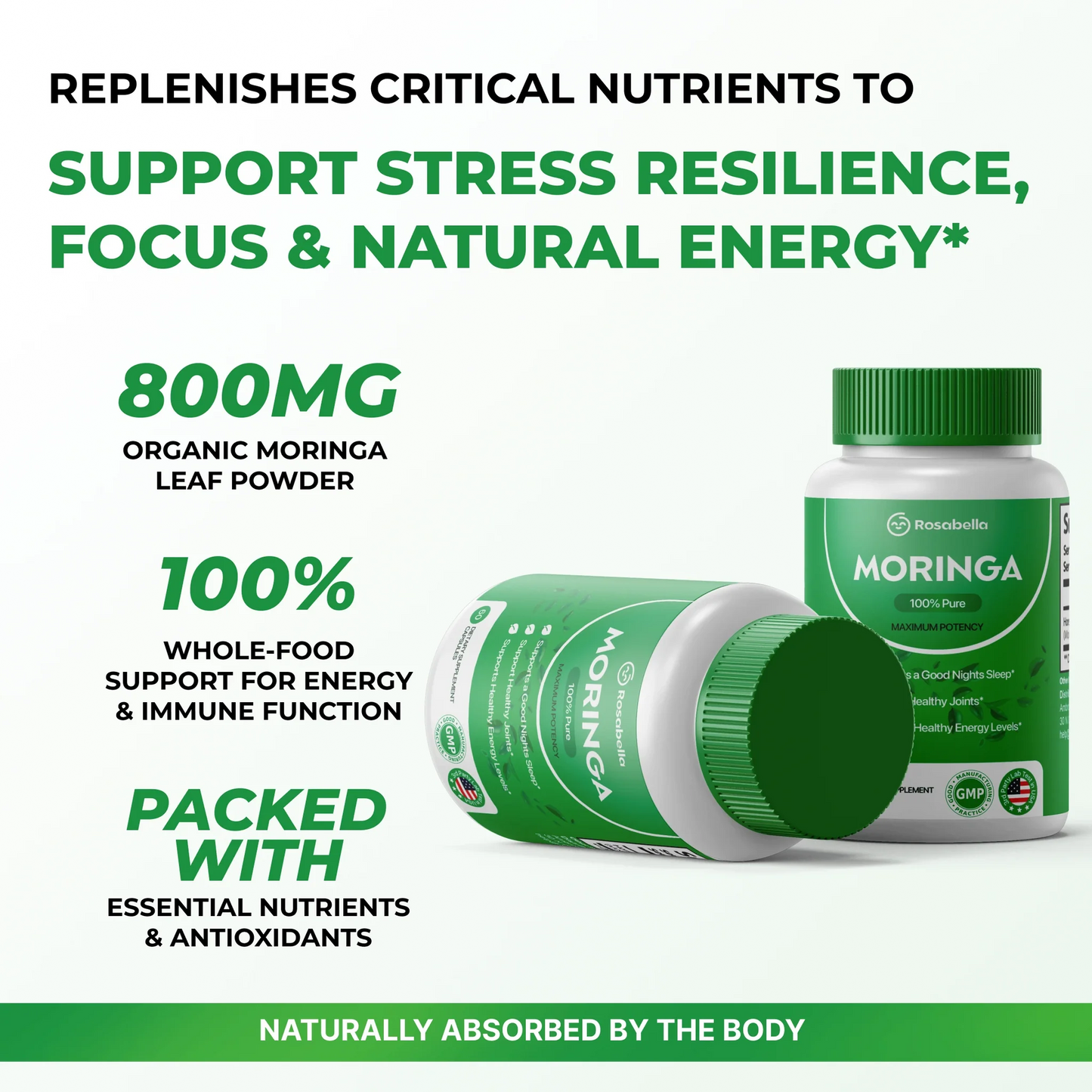 Rosabella Moringa – Naturally Lowers Cortisol To Help Restore Balance Inside and Out